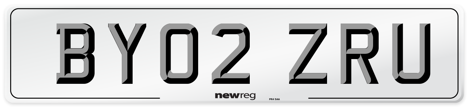 BY02 ZRU Number Plate from New Reg